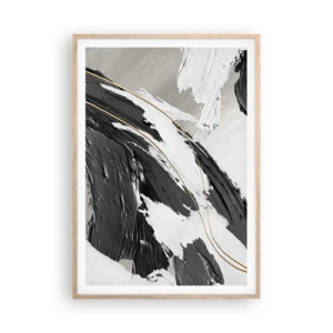 Póster en marco roble claro - Abstracción con estilo - 70x100 cm