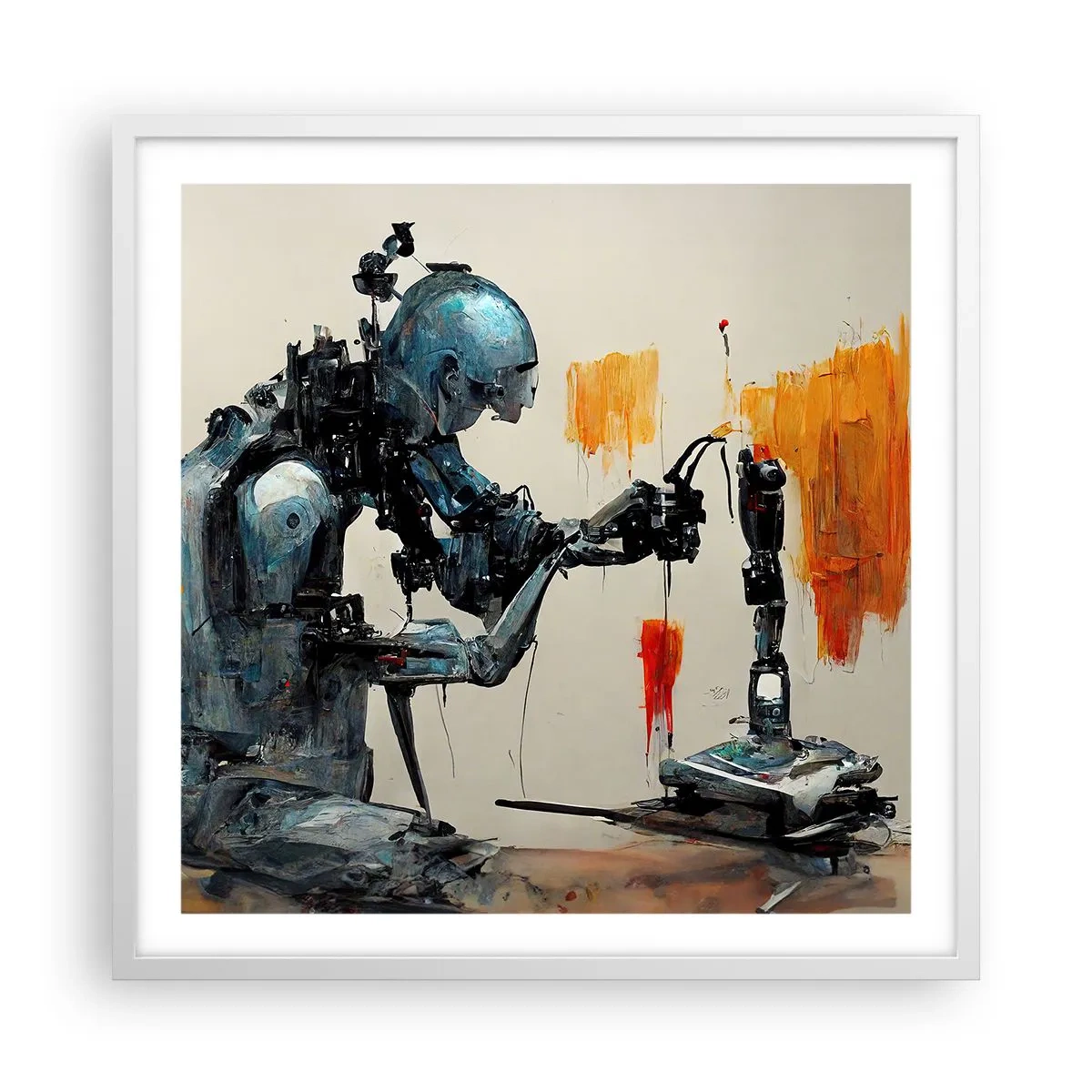 Póster en marco blanco - Próximamente... - 60x60 cm