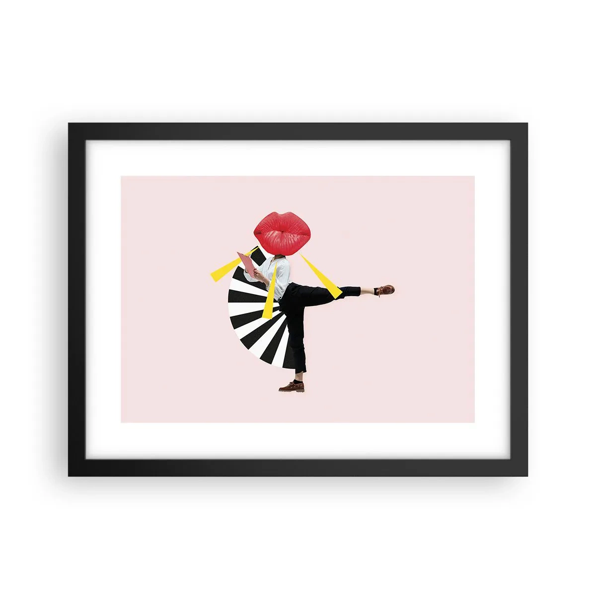 Póster en marco negro - Arte pop surrealista - 40x30 cm
