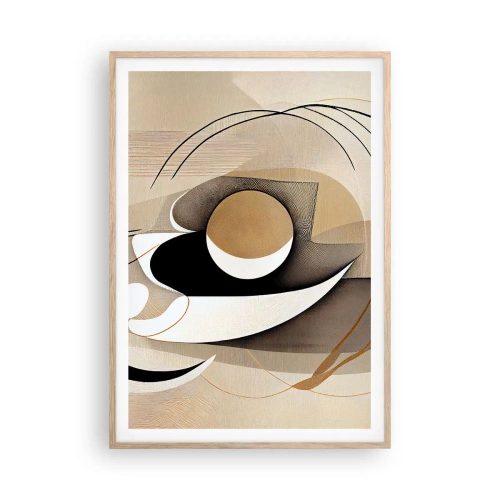 Póster en marco roble claro - Composición: la esencia de las cosas - 70x100 cm