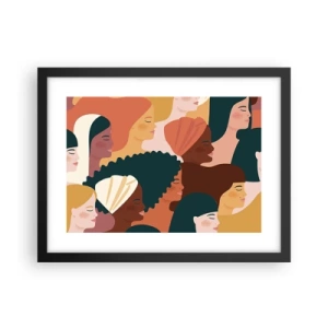 Póster en marco negro - La feminidad - 40x30 cm