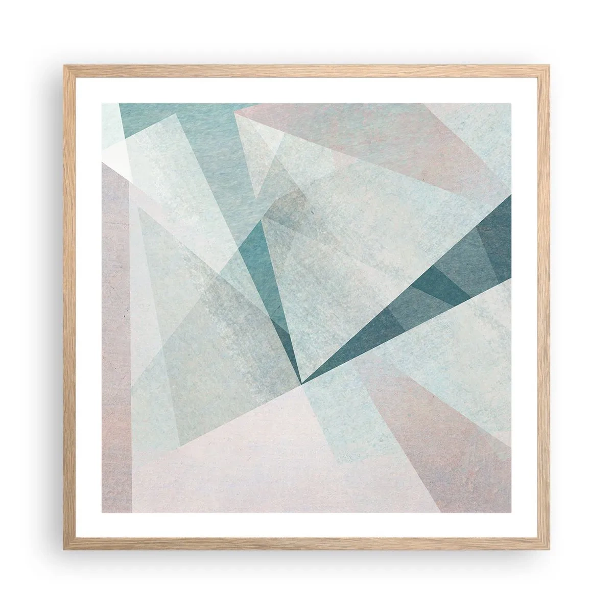 Póster en marco roble claro - Tranquilo pero dinámico - 60x60 cm