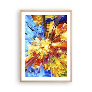 Póster en marco roble claro - In medias res - 50x70 cm