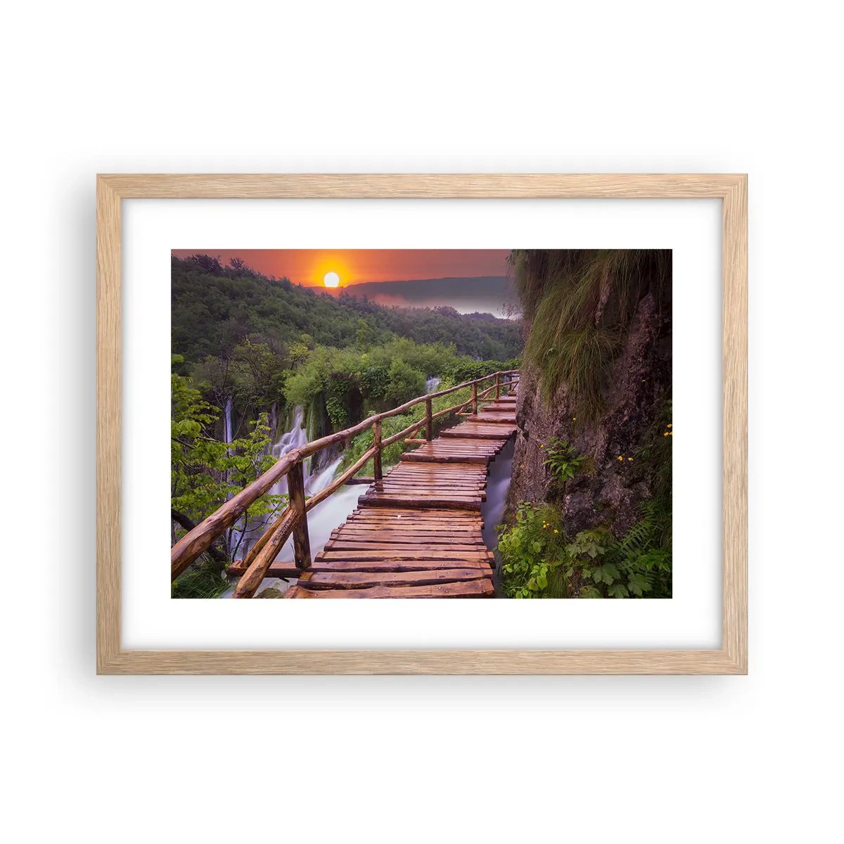 Póster en marco roble claro - Una belleza inimaginable - 40x30 cm