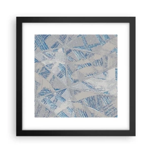 Póster en marco negro - En un laberinto gris azulado - 30x30 cm