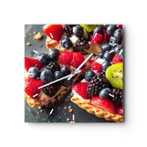 Reloj de pared - Reloj de vidrio - ¡Dolce vita! - 40x40 cm