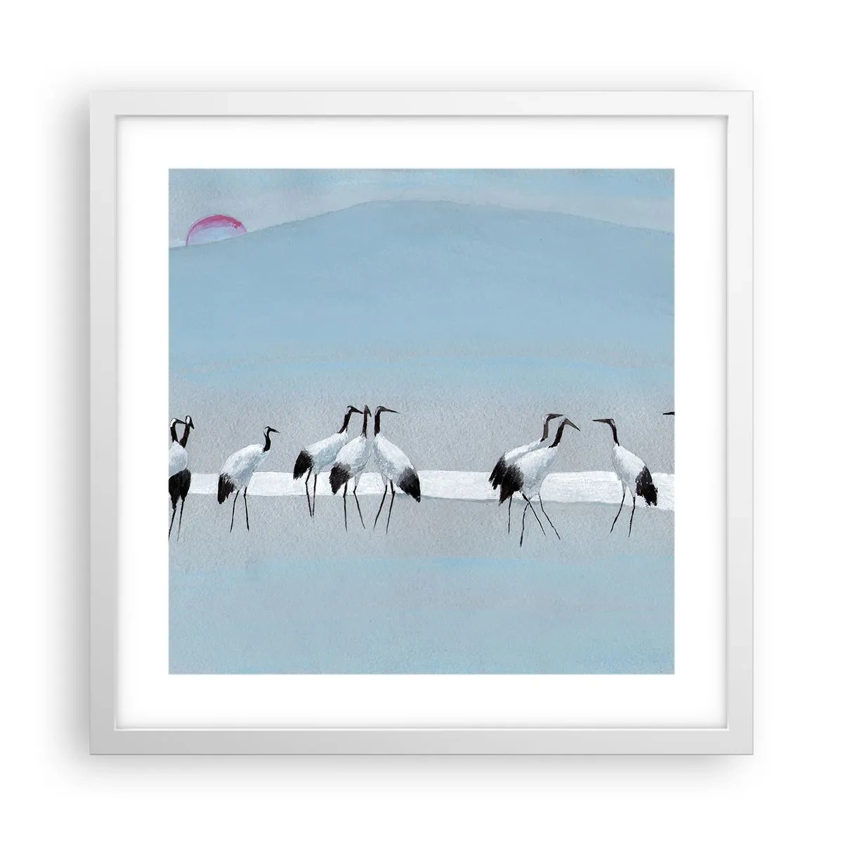 Póster en marco blanco - Después de un día caluroso - 40x40 cm