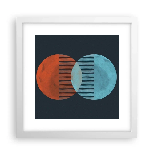 Póster en marco blanco - Fantasía astronómica - 30x30 cm