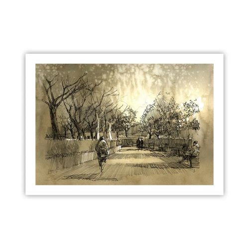 Póster - Un momento hecho a pluma - 70x50 cm