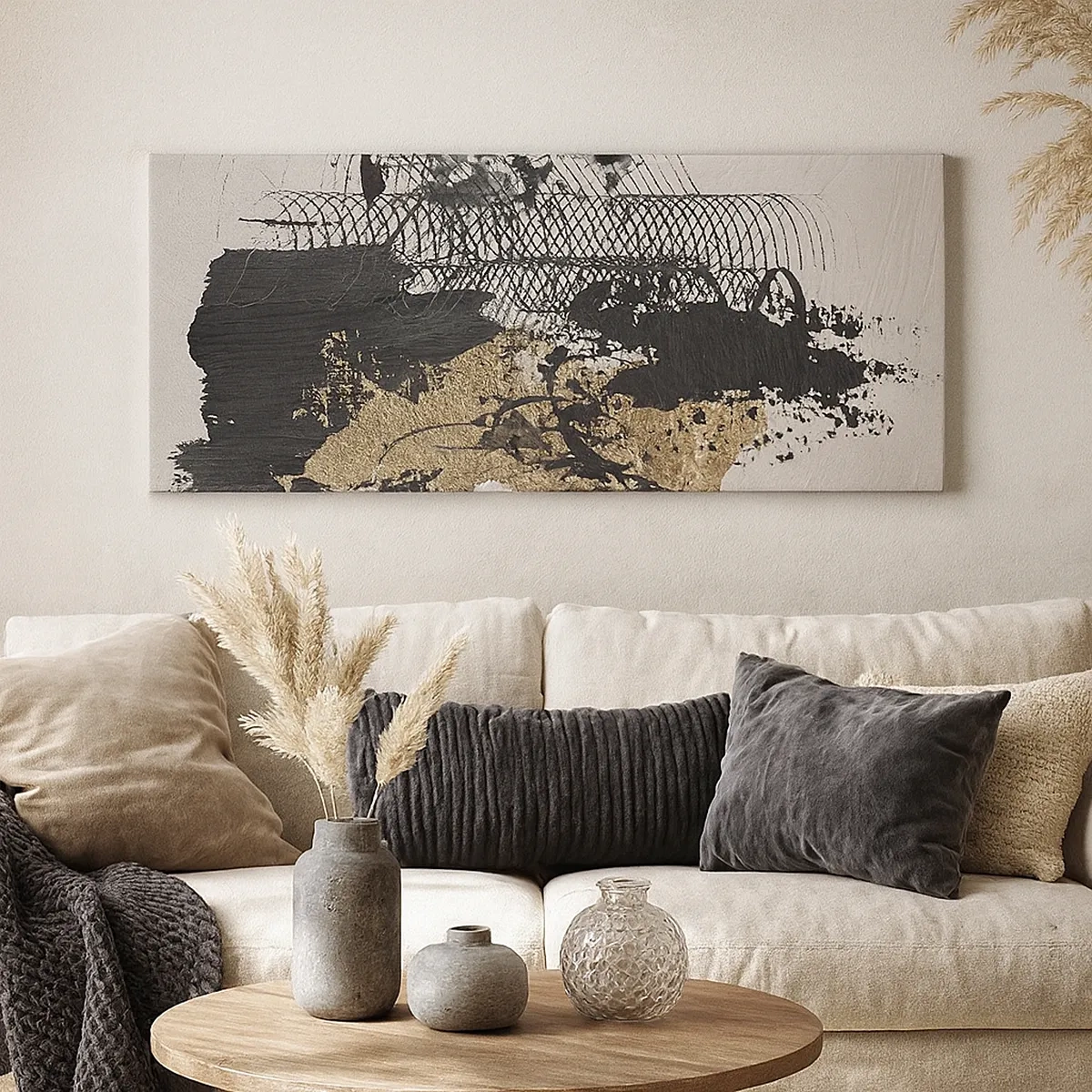 Cuadro sobre lienzo - Impresión de Imagen - Composición con pasión - 30x30 cm