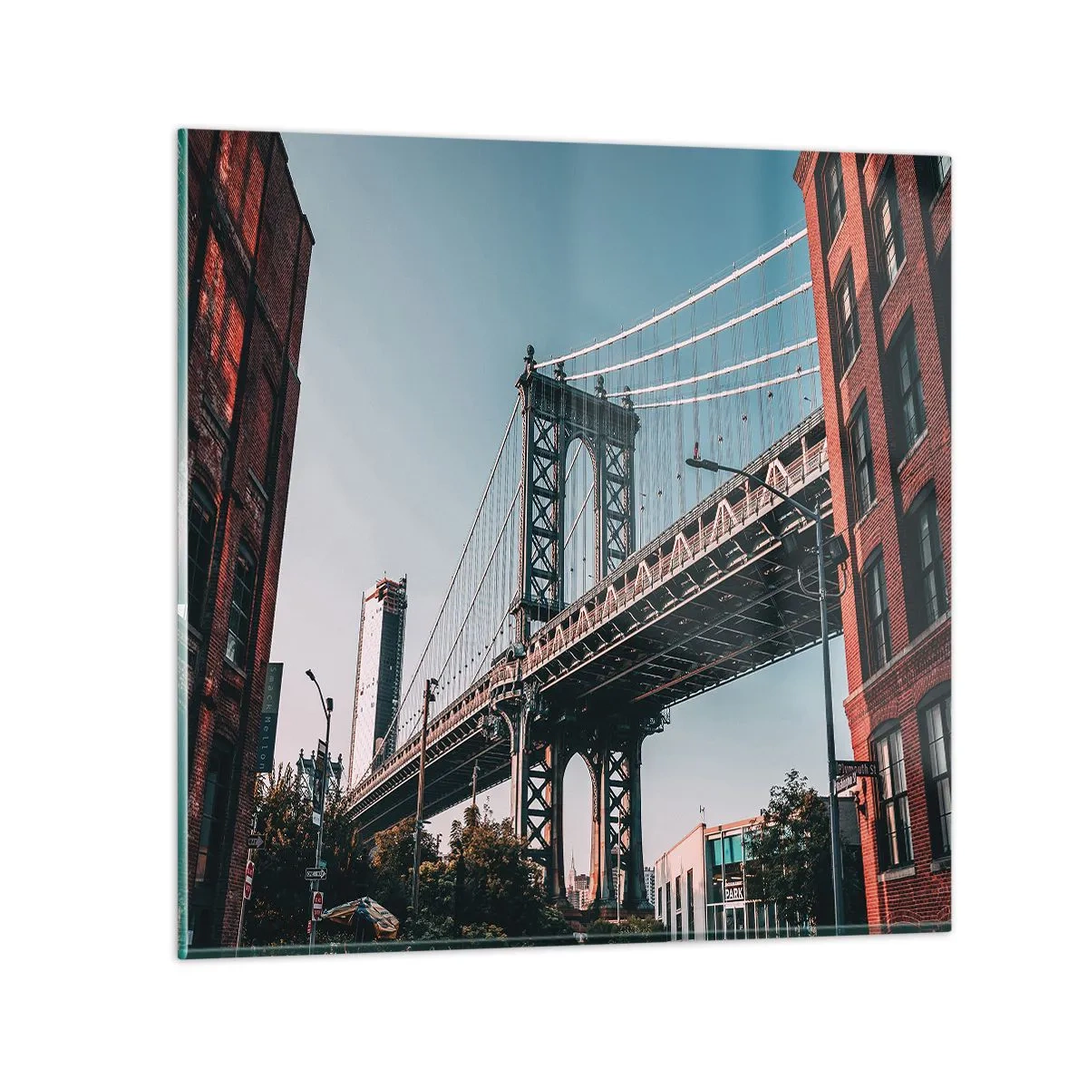 Cuadro sobre vidrio - Impresiones sobre Vidrio - Sobre el fluir de la ciudad - 50x50 cm