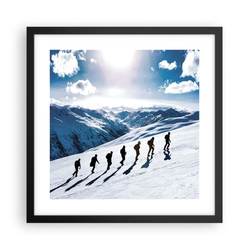 Póster en marco negro - Equipo de conquistadores - 40x40 cm