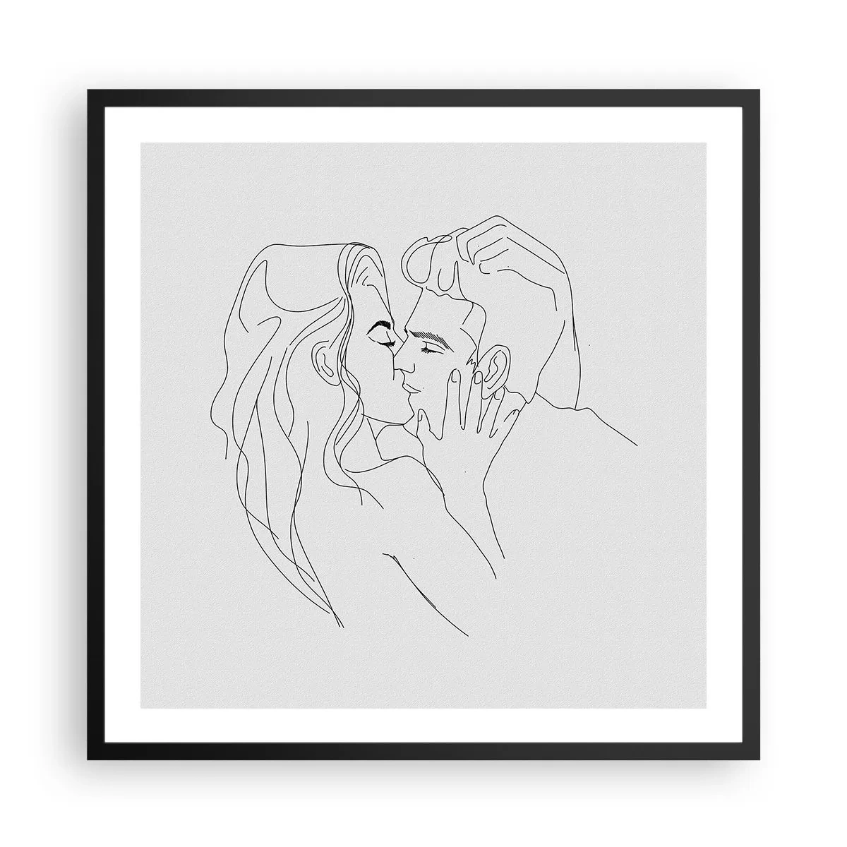 Póster en marco negro - Alineados - 60x60 cm