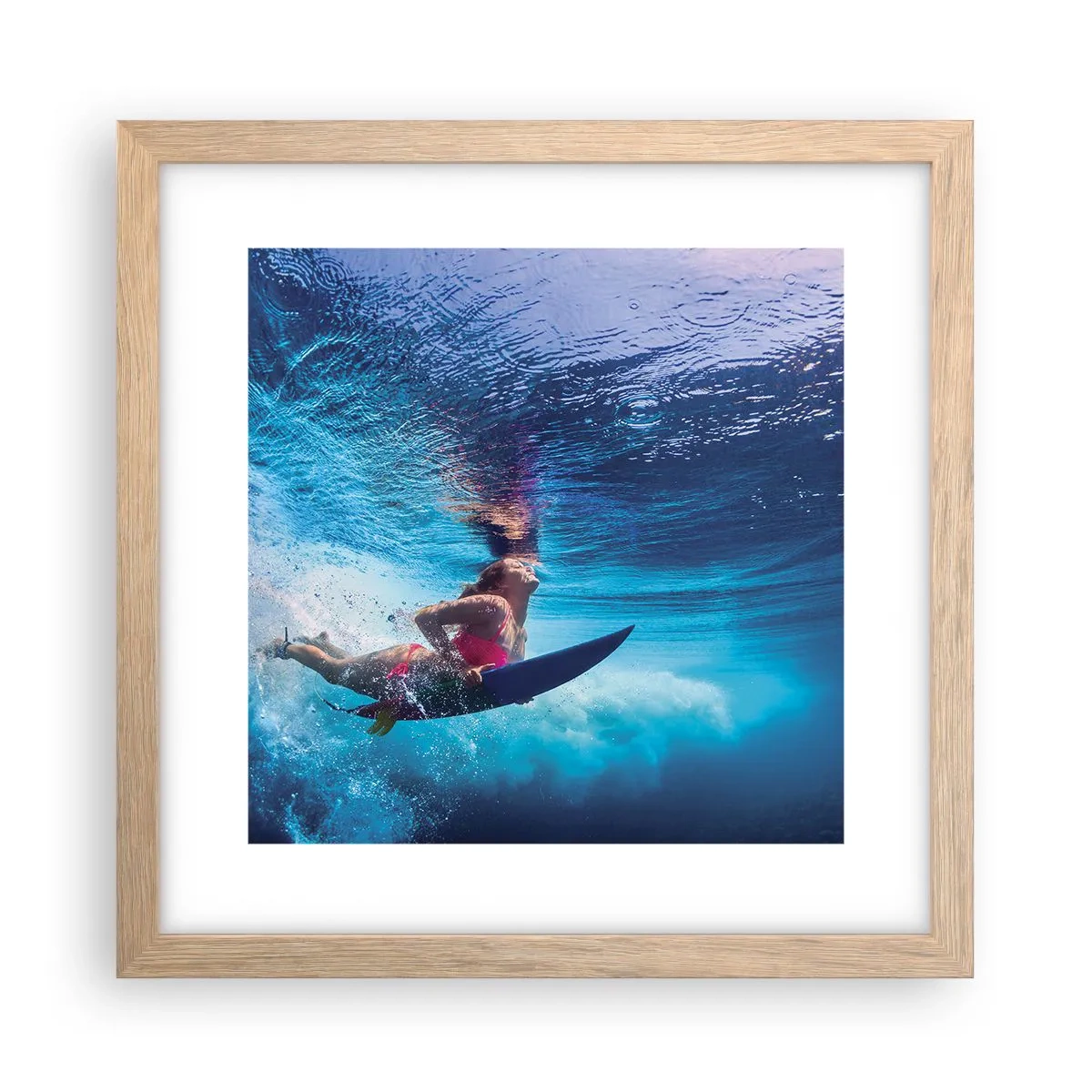 Póster en marco roble claro - La profundidad de la alegría - 30x30 cm