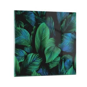 Cuadro sobre vidrio - Impresiones sobre Vidrio - En la multitud verde - 70x70 cm