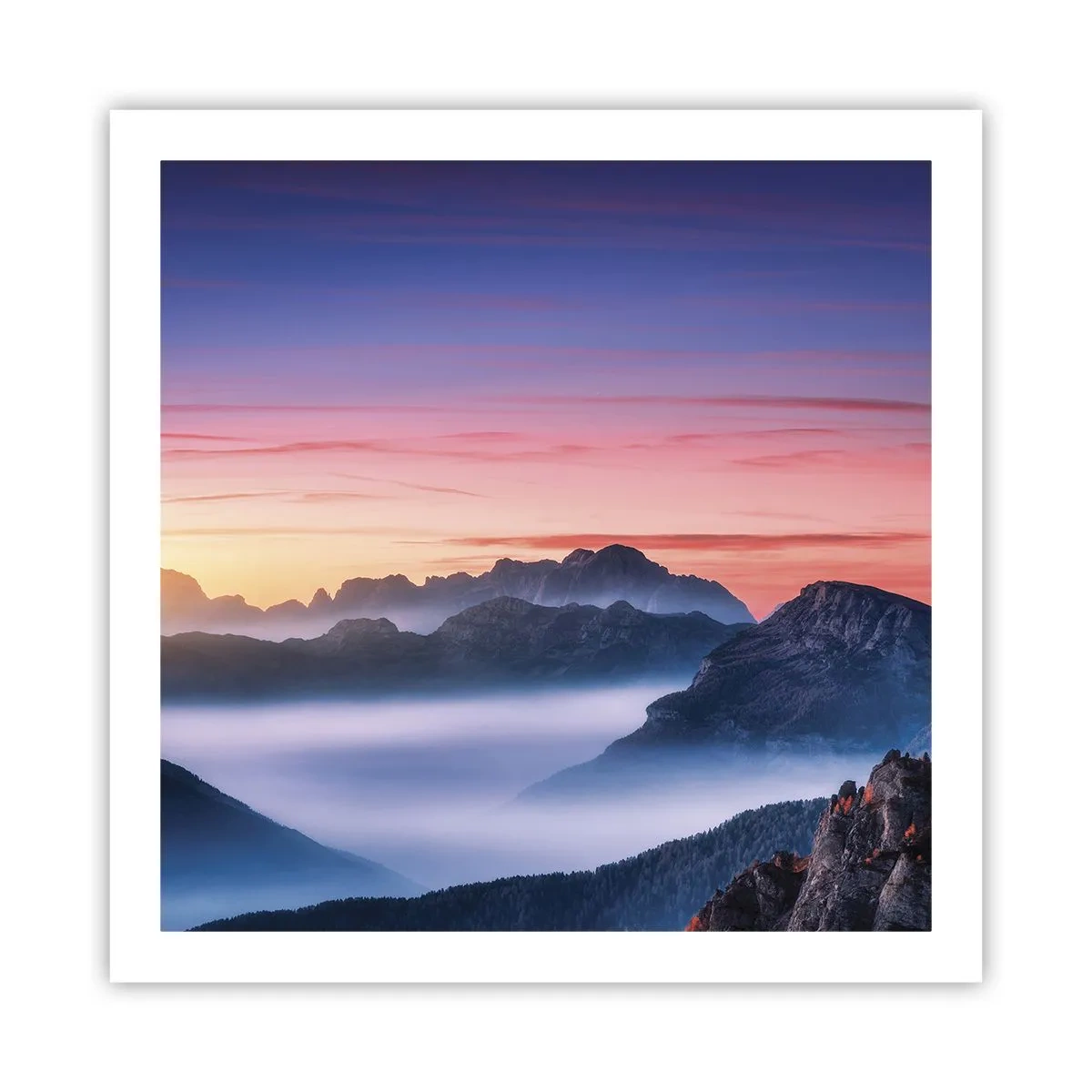 Póster - Sobre los valles - 60x60 cm
