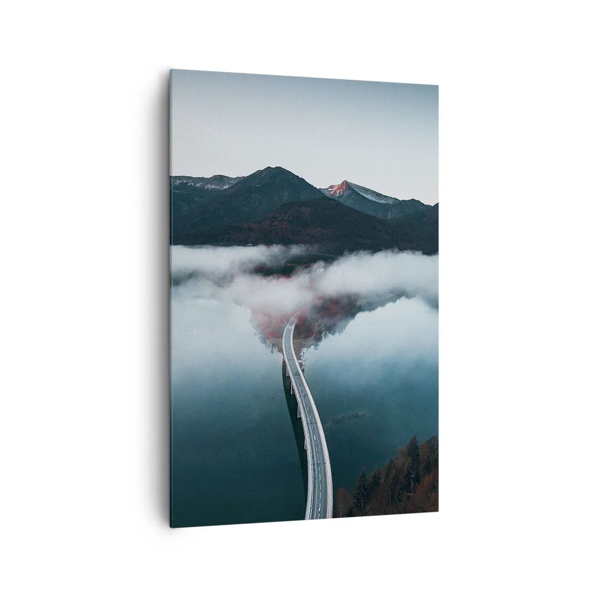 Cuadro sobre lienzo - Impresión de Imagen - Sobre el agua lisa como un espejo - 80x120 cm