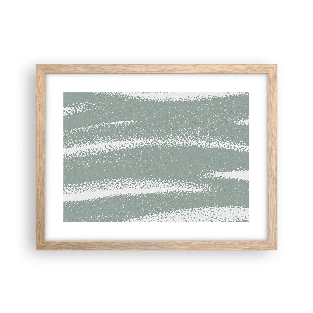 Póster en marco roble claro - Abstracción invernal - 40x30 cm