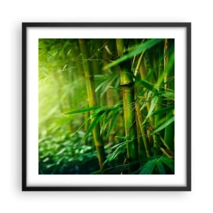 Póster en marco negro - Conocer el propio verdor - 50x50 cm