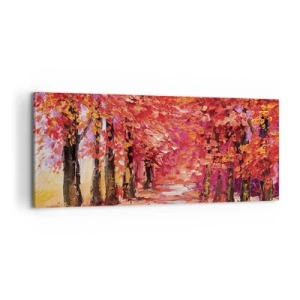 Cuadro sobre lienzo - Impresión de Imagen - Una impresión otoñal - 100x40 cm