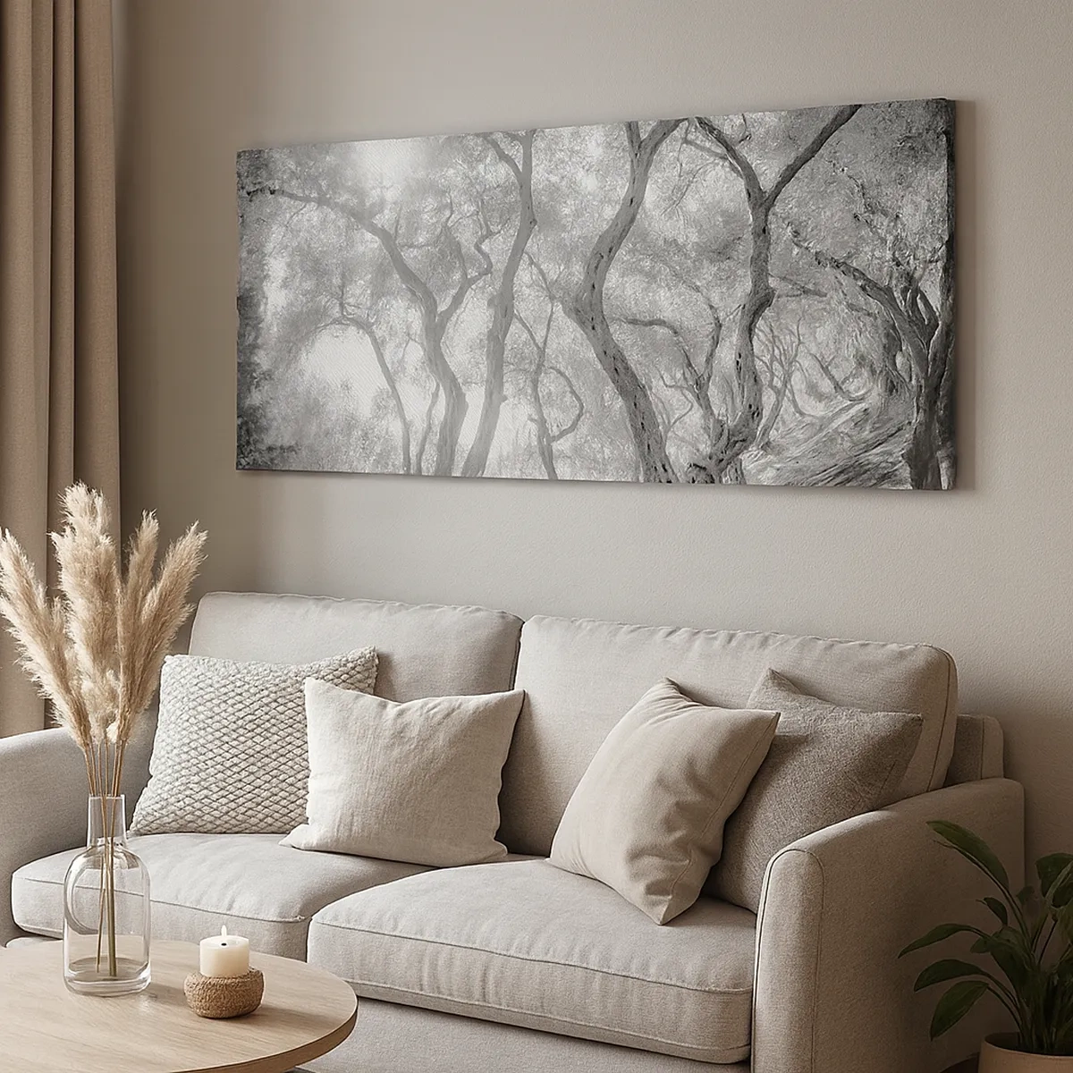 Cuadro sobre lienzo - Impresión de Imagen - En un olivar - 30x30 cm