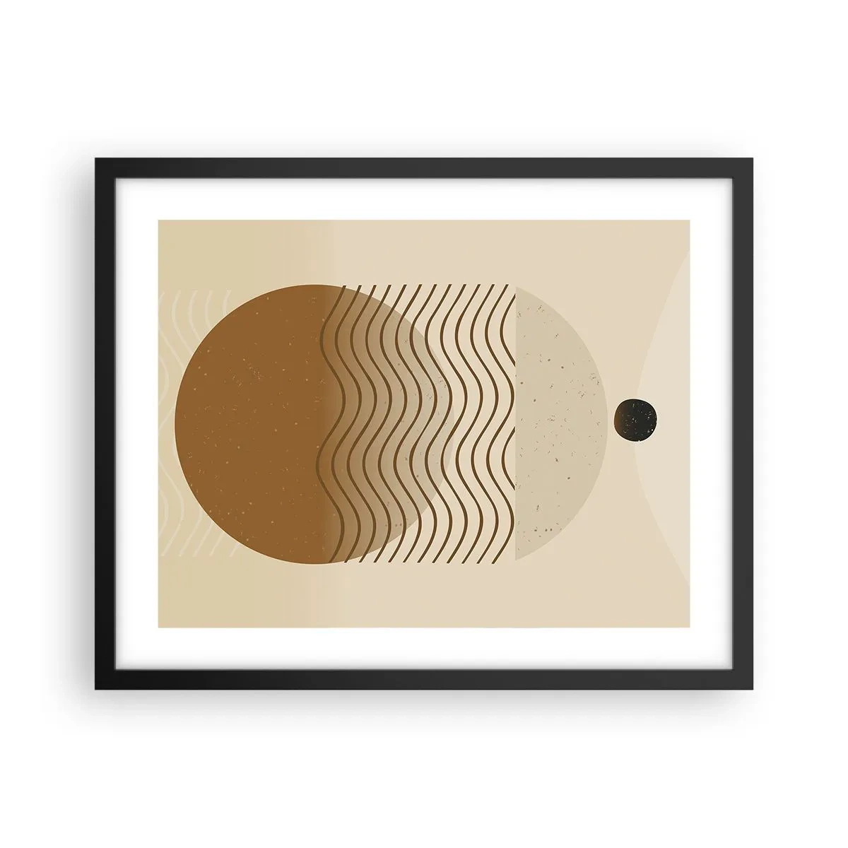 Póster en marco negro - Sobre el origen de las figuras geométricas - 50x40 cm
