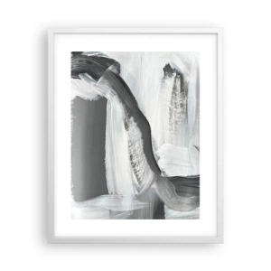 Póster en marco blanco - Con movimientos decididos - 40x50 cm