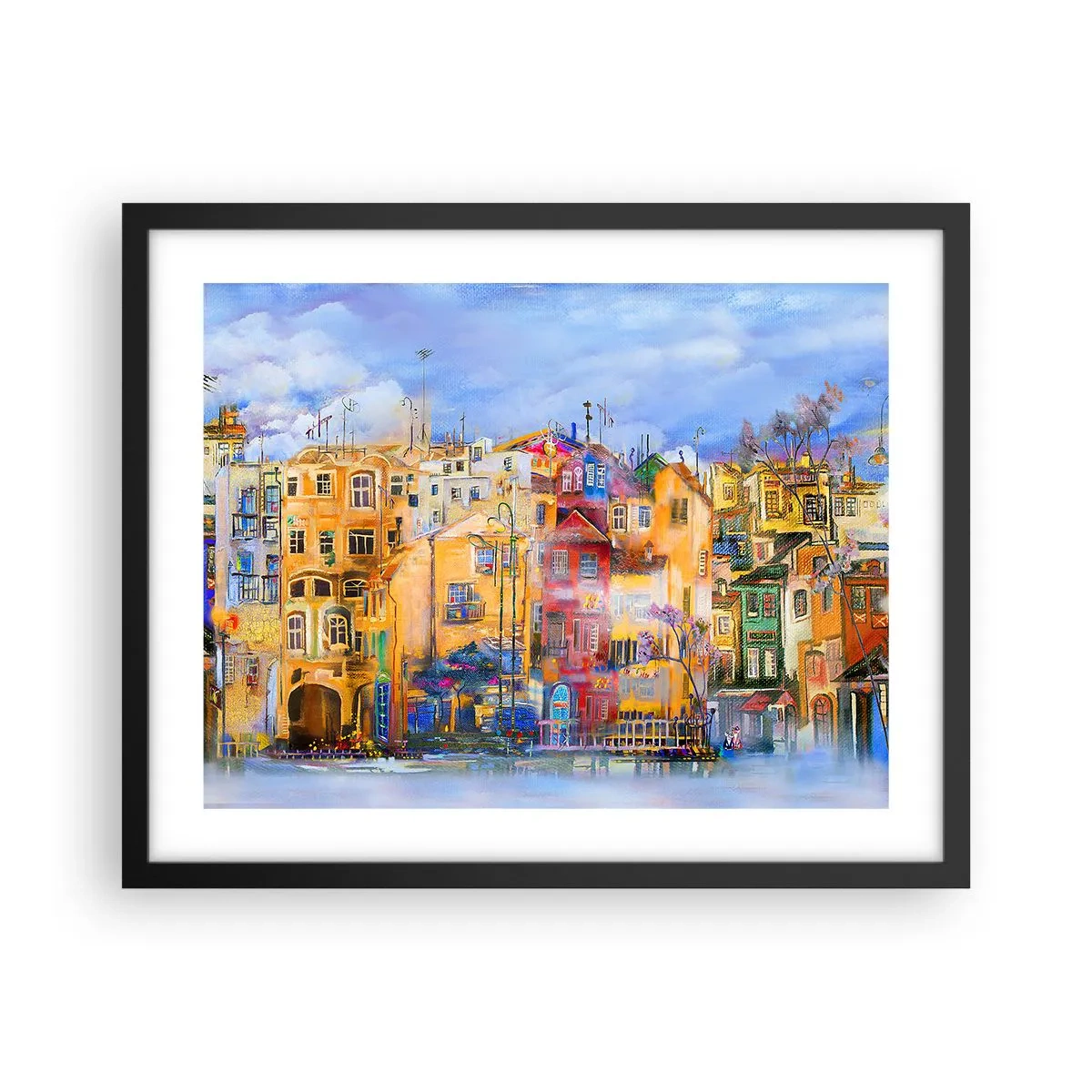 Póster en marco negro - Estamos juntos - 50x40 cm