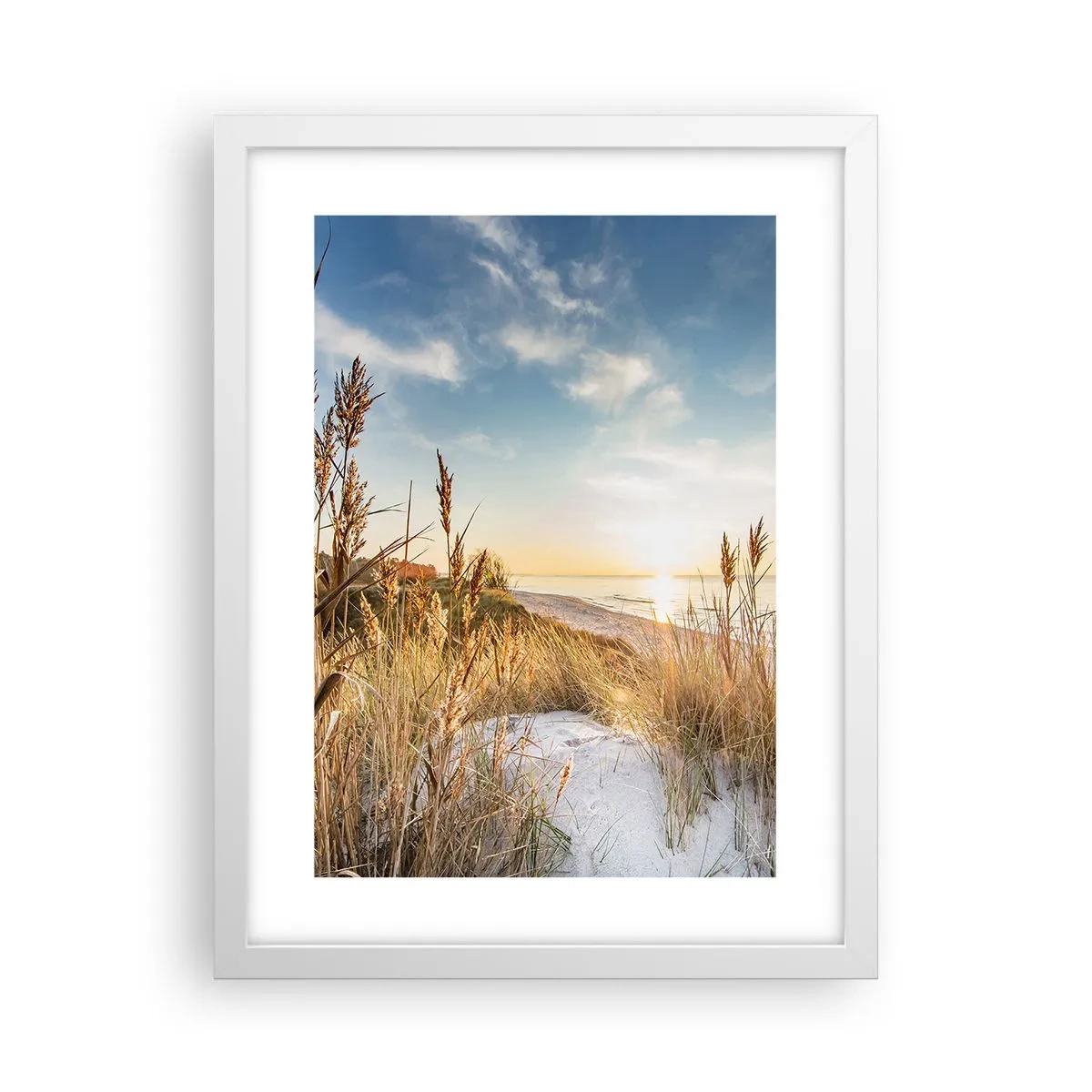 Póster en marco blanco - Playa del norte - 30x40 cm