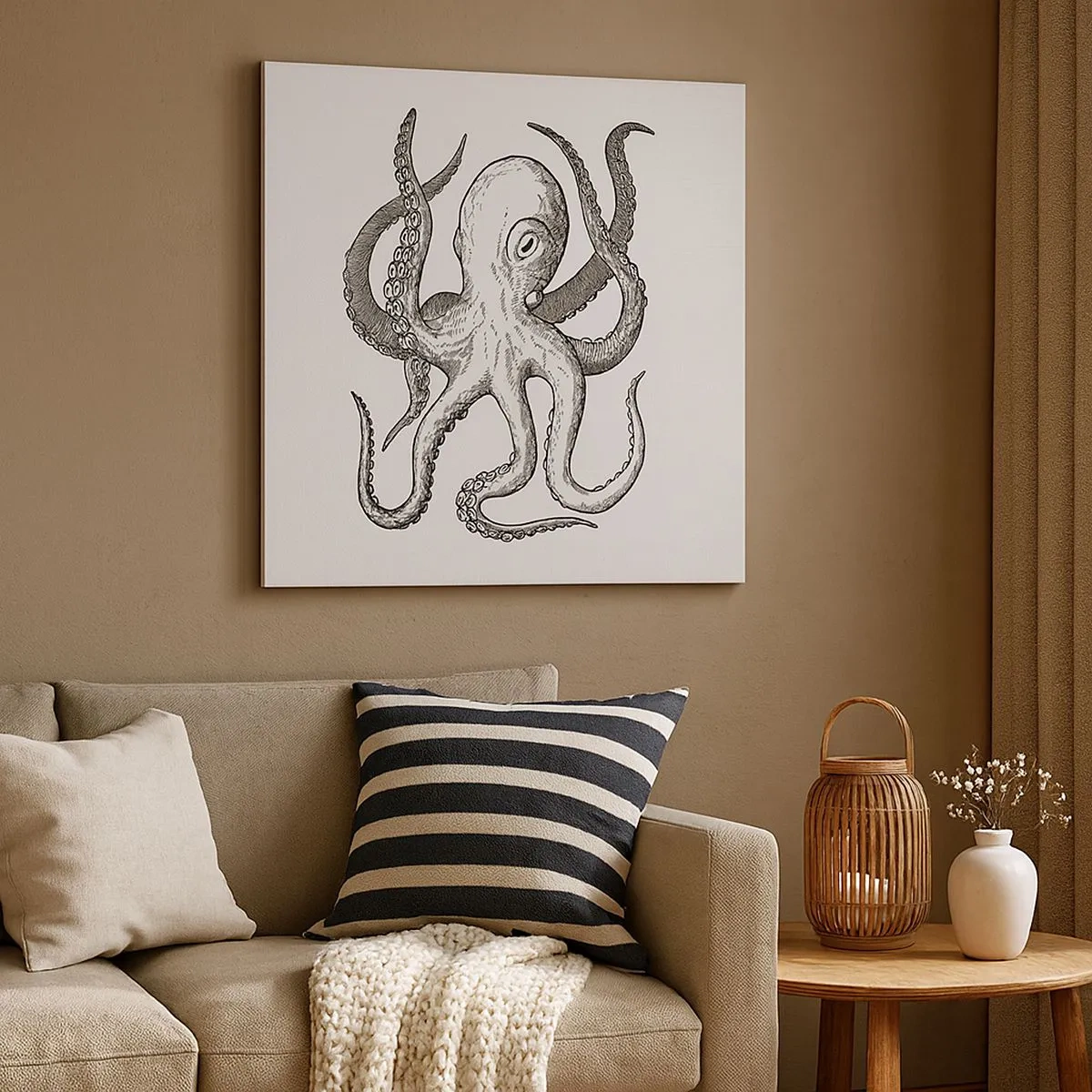 Cuadro sobre lienzo - Impresión de Imagen - Bailando con olas - 30x30 cm