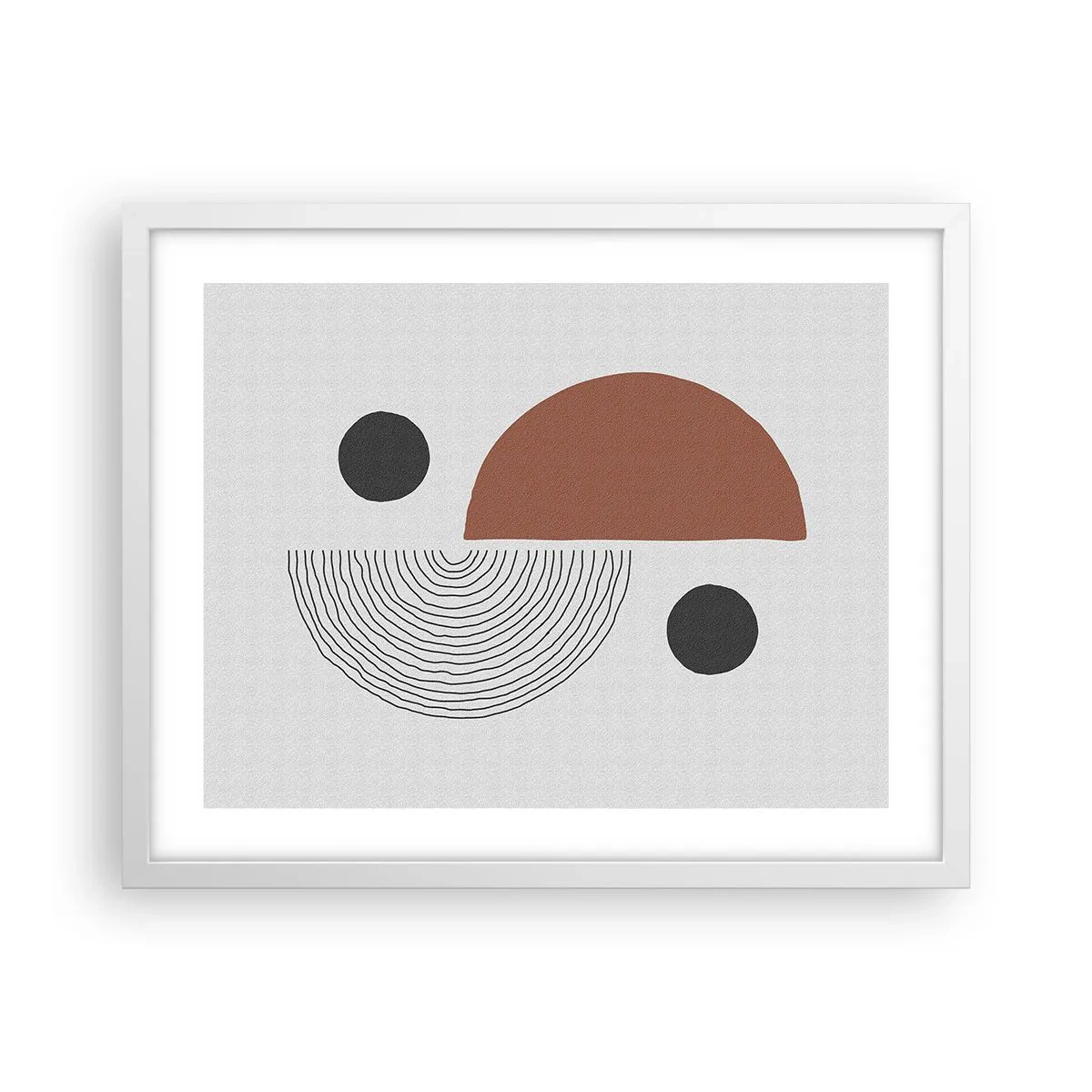 Póster en marco blanco - La perfección del círculo - 50x40 cm