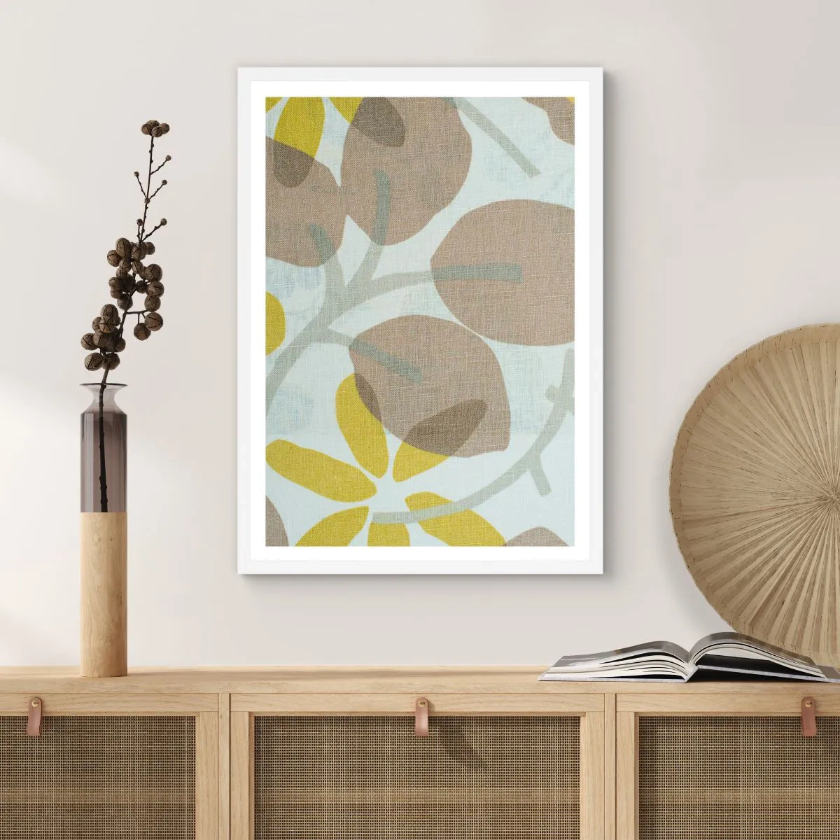 Póster en marco blanco - Composición a pleno sol - 40x50 cm