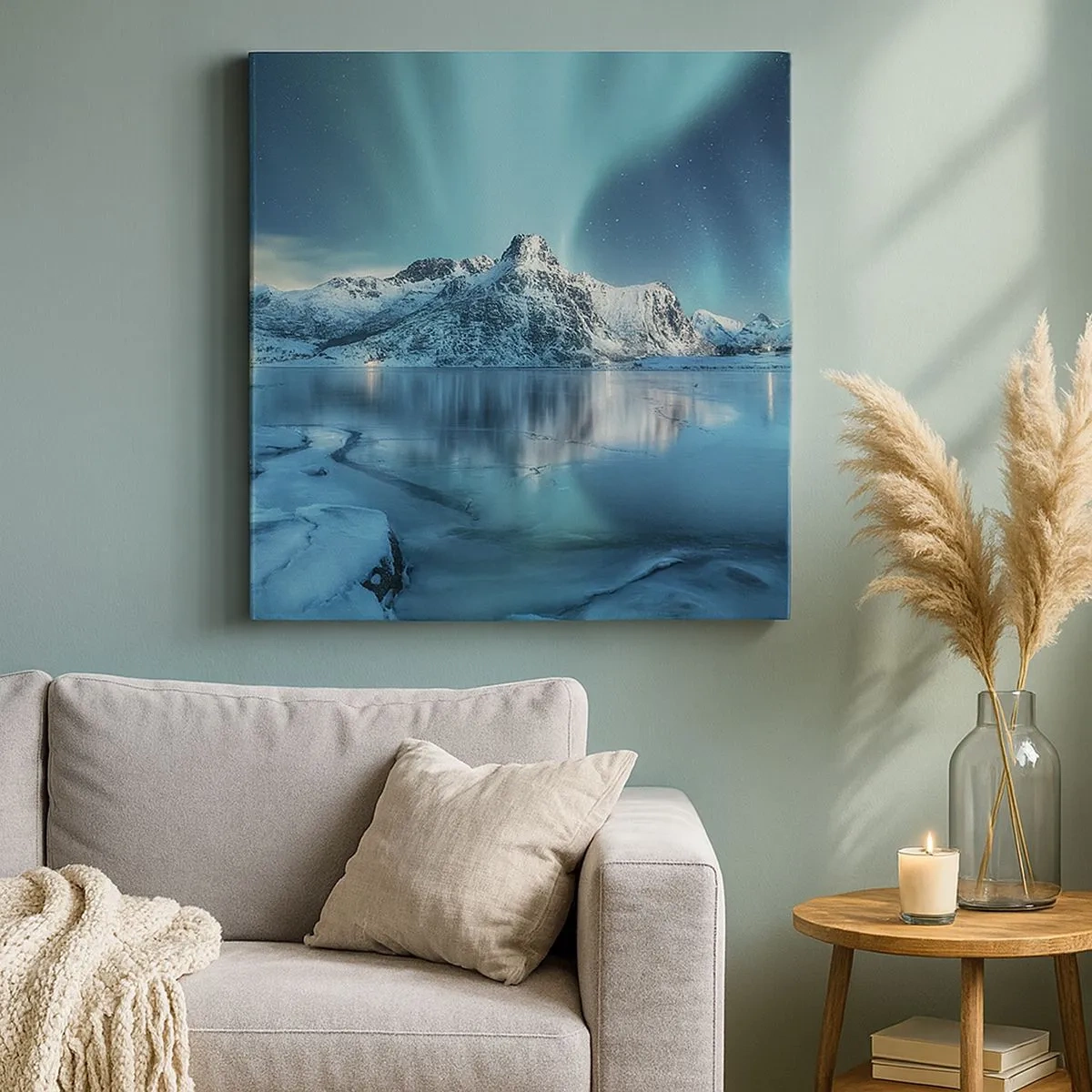 Cuadro sobre lienzo - Impresión de Imagen - Una noche de luz - 30x30 cm