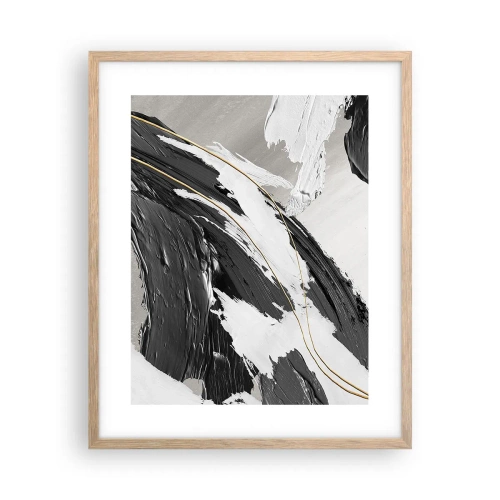 Póster en marco roble claro - Abstracción con estilo - 40x50 cm