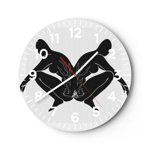 Reloj de pared - Reloj de vidrio - Un alma compartida - 40x40 cm
