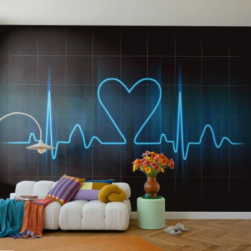 Fotomural Autadhesivo Deluxe Sticker - El ritmo del corazón - Gráficos, Corazón, Pedazo - 100x70 cm