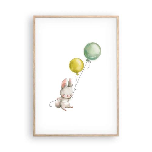 Póster en marco roble claro - ¡Yo también volaré! - 70x100 cm