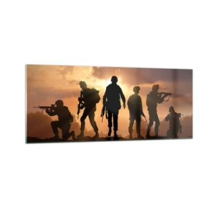 Cuadro sobre vidrio - Impresiones sobre Vidrio - Hermanos de armas - 100x40 cm