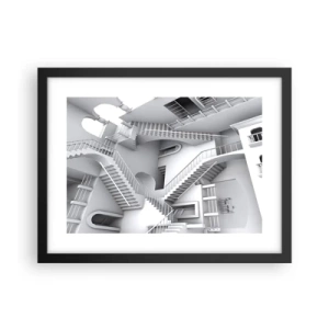 Póster en marco negro - Paradojas del espacio - 40x30 cm