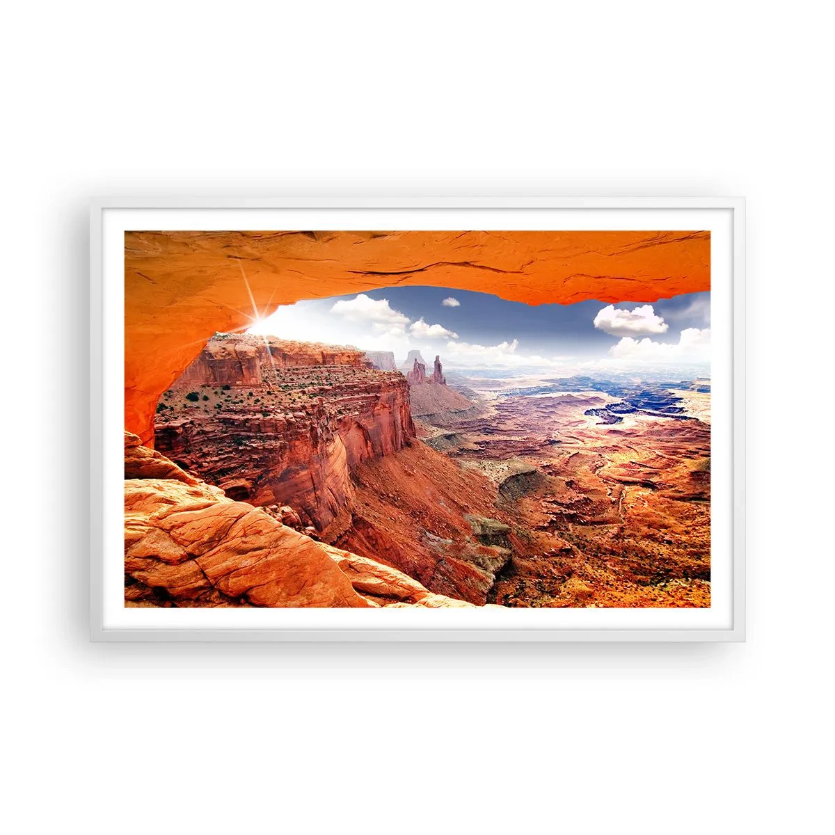 Póster en marco blanco - Tallado por la propia naturaleza - 91x61 cm