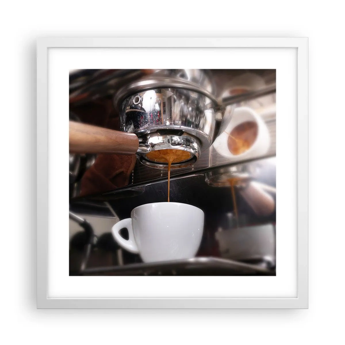 Póster en marco blanco - El mejor momento del día - 40x40 cm