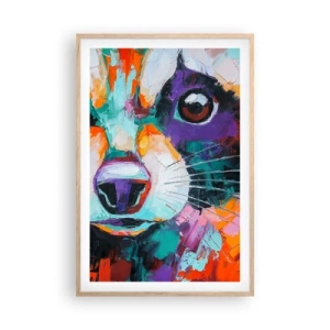 Póster en marco roble claro - Solo buenas emociones - 61x91 cm