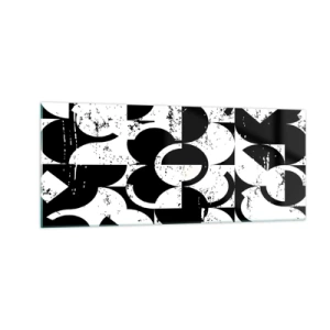 Cuadro sobre vidrio - Impresiones sobre Vidrio - El blanco es blanco y el negro es negro - 100x40 cm