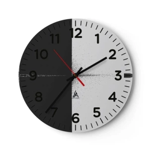 Reloj de pared - Reloj de vidrio - Directa al objetivo - 40x40 cm