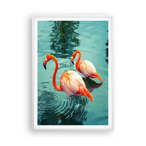 Póster en marco blanco - Estamos de moda - 70x100 cm