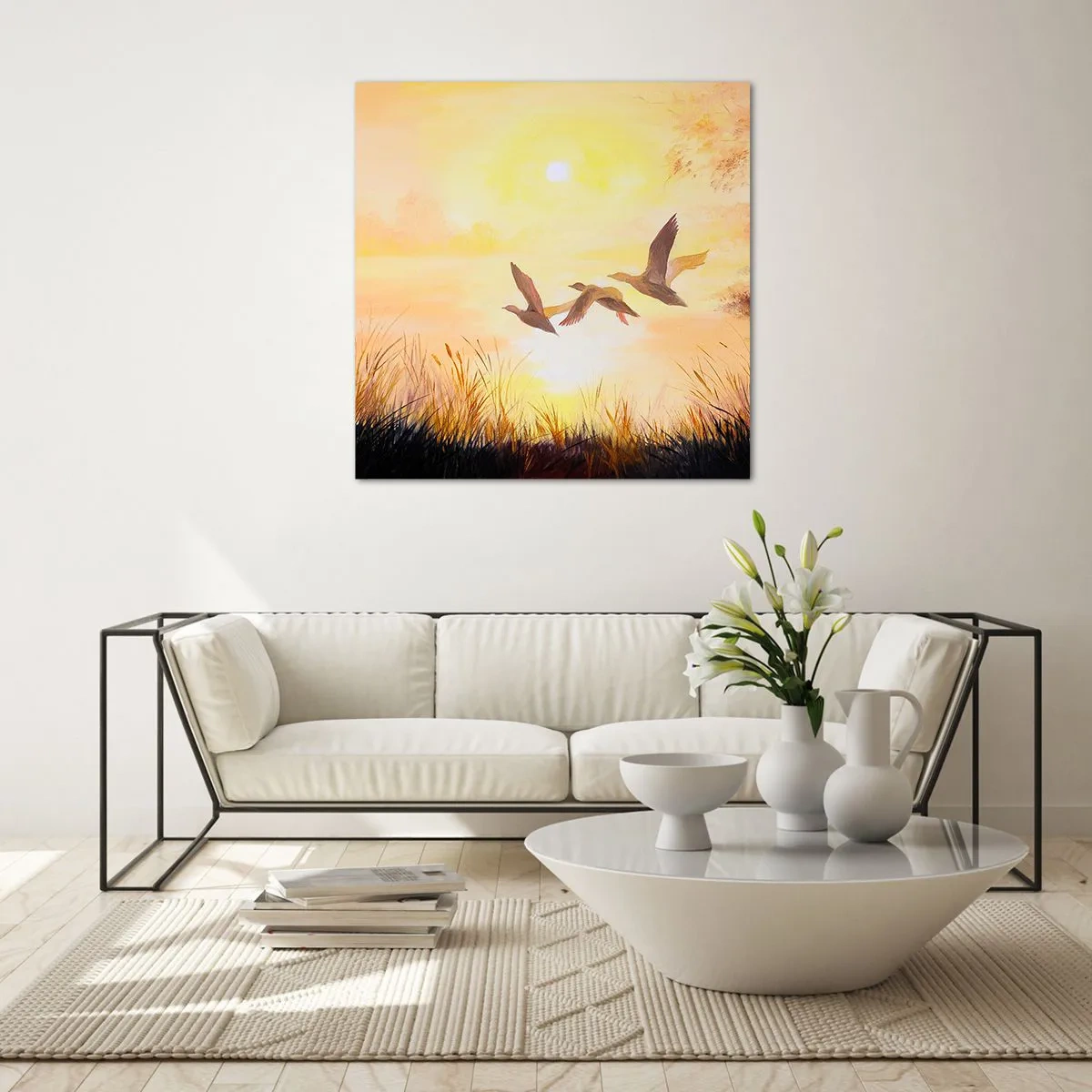 Cuadro sobre vidrio - Impresiones sobre Vidrio - El comienzo de un largo viaje - 70x70 cm