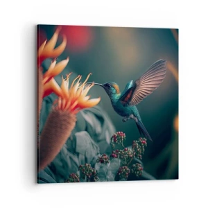 Cuadro sobre lienzo - Impresión de Imagen - Una vida verdaderamente colorida - 70x70 cm