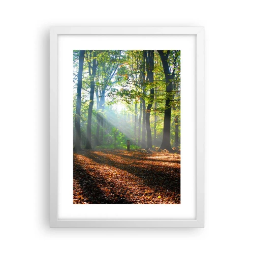 Póster en marco blanco - Resplandores y sombras - 30x40 cm