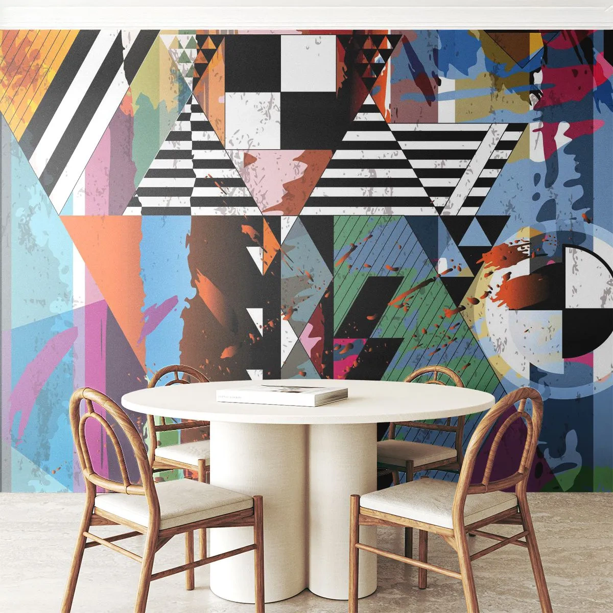 Fotomural Premium Canvas - Geométrico y orgánico - Abstracción, Pedazo, Arte Moderno - 400x280 cm
