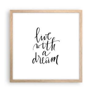 Póster en marco roble claro - Por supuesto - 40x40 cm